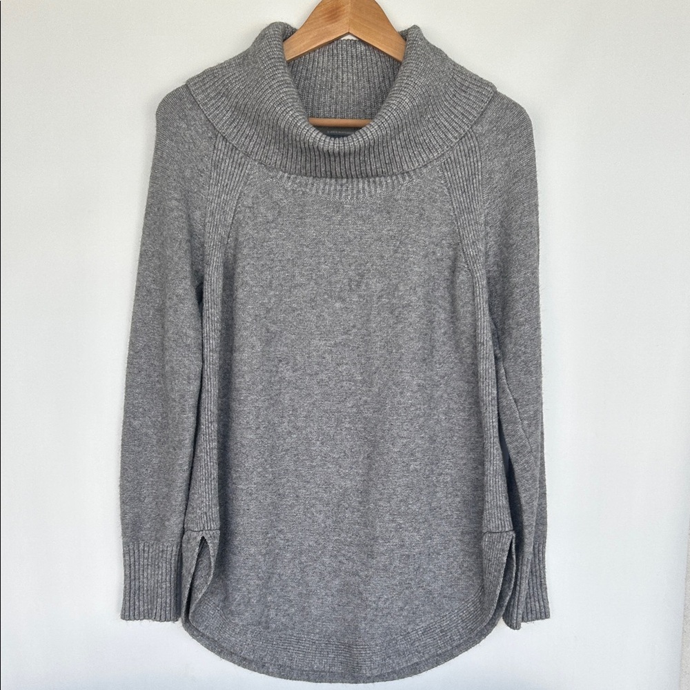 Anthropologie Gray Cowl Neck Sweater Long Sleeve Pullover Soft